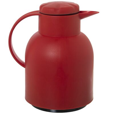 1L RED POLYPROPYLENE GLASS THERMO JUG, BPA FREE CUL563