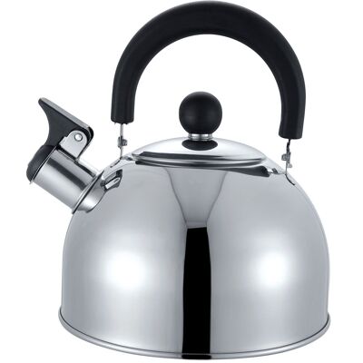 2.5L STEEL KETTLE WITH WHISTLER SUITABLE FOR GAS, VITRO, INDUCC.,ELEC CUL519
