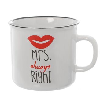 ASSORTIMENT DE TASSES EN CÉRAMIQUE MR & MRS CUL7305 2