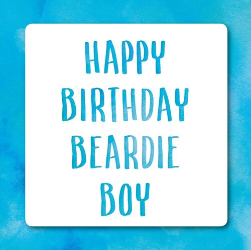 Beardie boy birthday greetings card