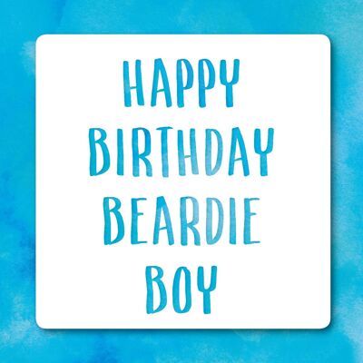 Beardie boy birthday greetings card