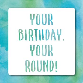 Votre anniversaire votre carte de voeux d'anniversaire ronde