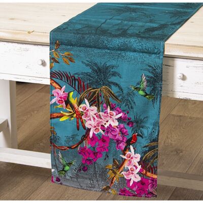 RECTANGULAR COTTON TABLE RUNNER, ONE SIDE CUL50571