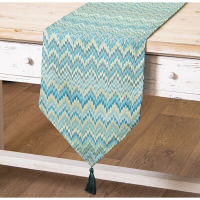 TABLE RUNNER 30X180CM BLUE POLYESTER CUL50540