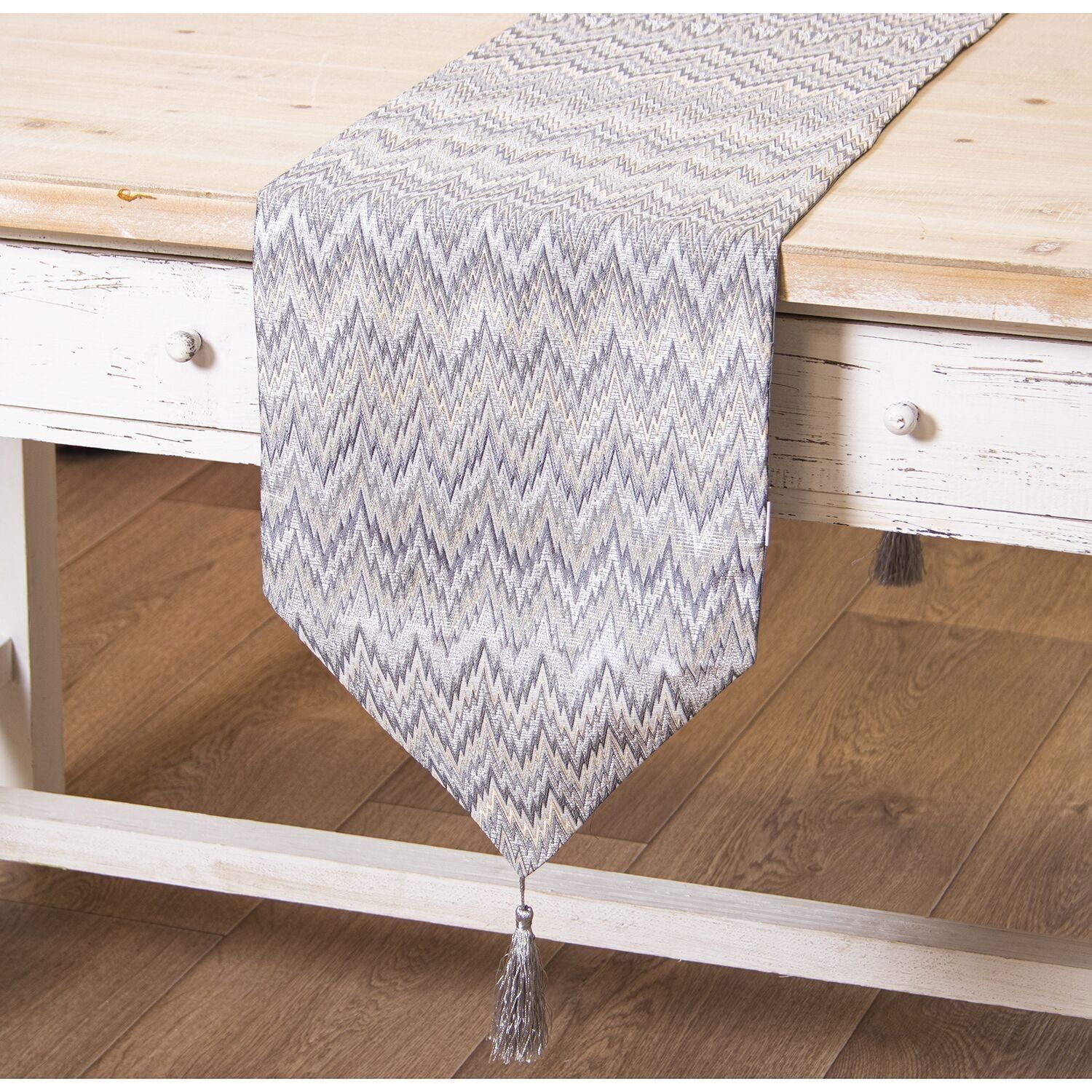 TISCHLÄUFER 30X180CM GRAUER POLYESTER CUL50537