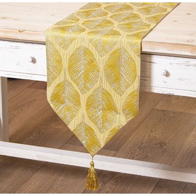 TABLE RUNNER 30X180CM YELLOW POLYESTER CUL50509