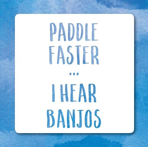 Paddle faster greetings card