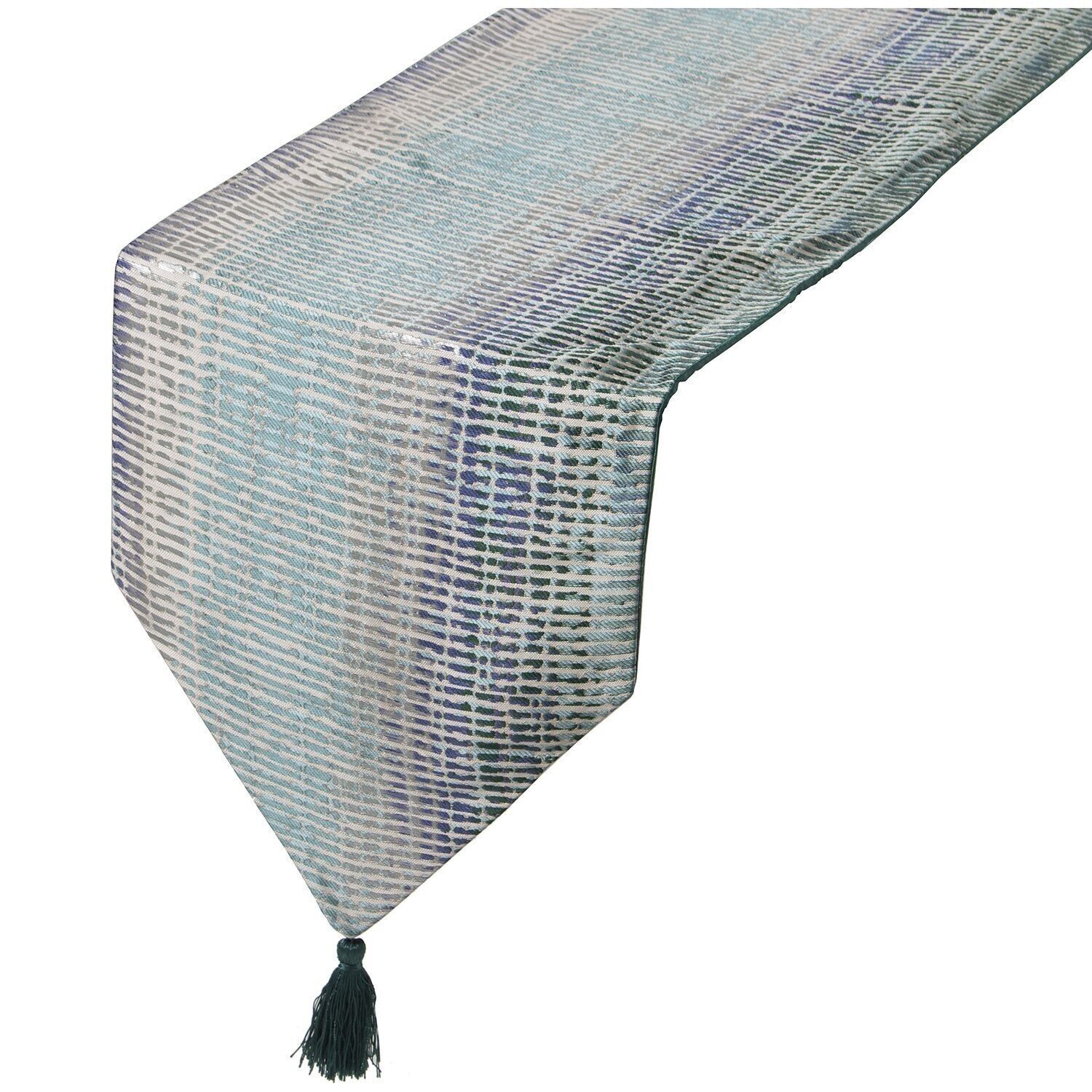 TISCHLÄUFER 30X180CM BLAUES POLYESTER CUL48857