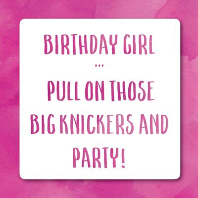 Big knickers greetings card