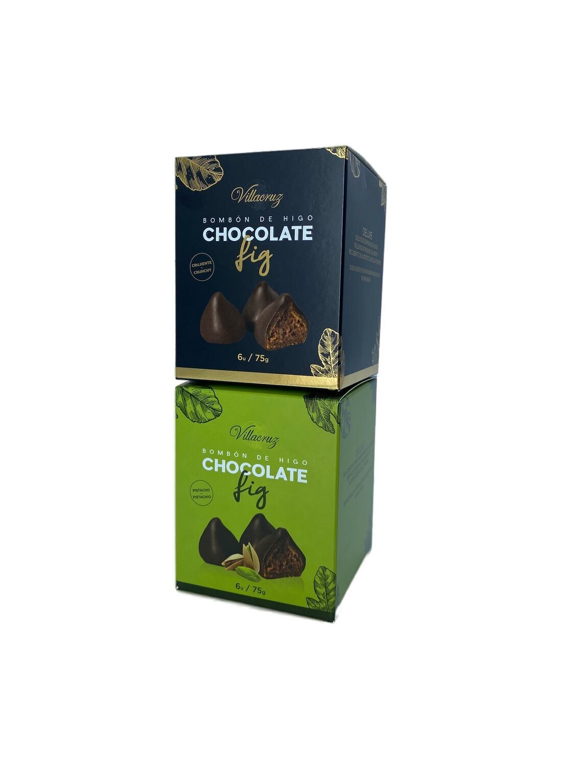 Confezione 2 casse di Cioccolatini Croccanti Fichi e Pistacchio