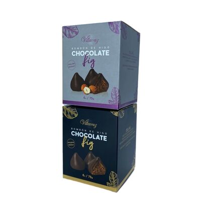 Pack 2 cases of Hazelnut and Crunchy Fig Chocolates