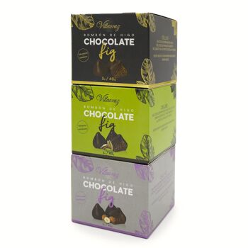 Pack 3 caisses de Chocolats Noisette, Pistache et Figue Croquante 1