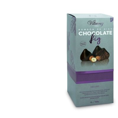 Confezione da 12 Cioccolatini ai Fichi con Crema di Nocciole e Cacao