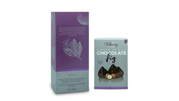 Carton de 12 Chocolats aux Figues, Crème de Noisettes et Cacao 2