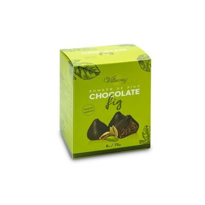 Kiste mit 6 Feigenschokoladen mit Pistaziencreme