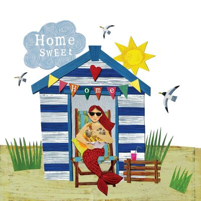 Home sweet home - mermaid greetings card