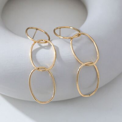 Boucles d'oreilles triple anneau