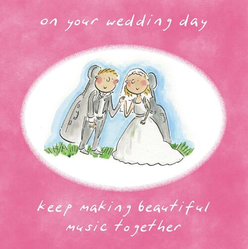 Cellists wedding greetings card