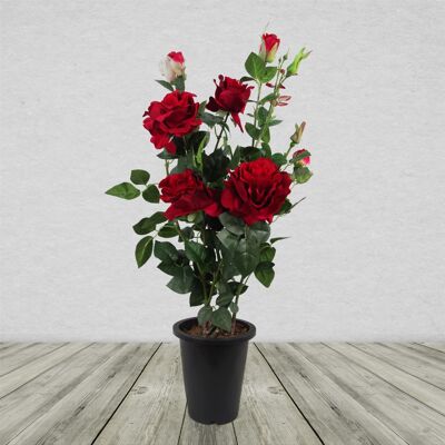 Artificial Red Rose Bush