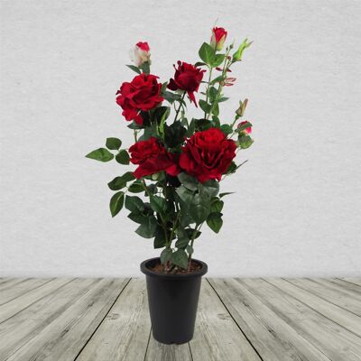 Cespuglio di rose rosse artificiali