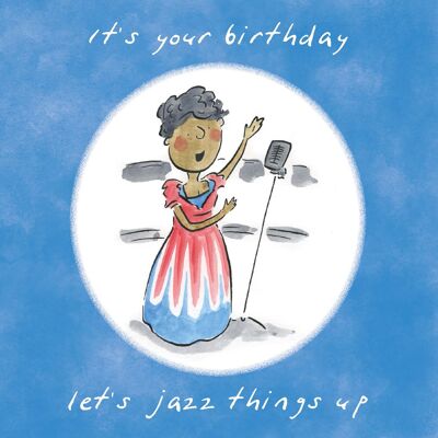 Jazz Dinge auf Geburtstagskarte