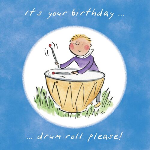 Drum Roll Please birthday card