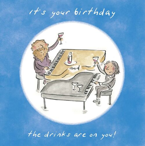 Drinks are on You birthday card