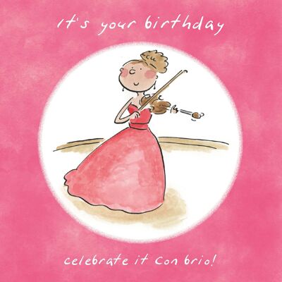 Celebrate con brio birthday card