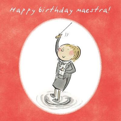 Happy birthday maestra birthday card