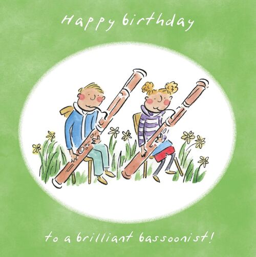 Brilliant bassoonist birthday card