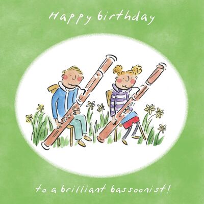 Brilliant bassoonist birthday card