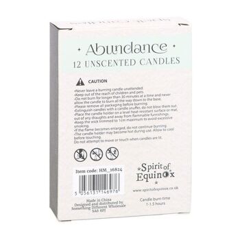 Pack de 12 bougies de sort d’abondance 3