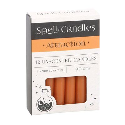 Confezione da 12 candele con incantesimi di attrazione