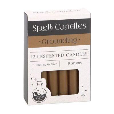 Pack of 12 Grounding Spell Candles