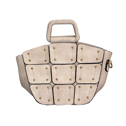 Elora Studded Panel Shoulder Bag