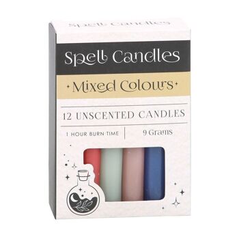Pack de 12 bougies de sorts de couleurs mélangées 1