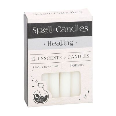 Confezione da 12 candele per incantesimi curativi