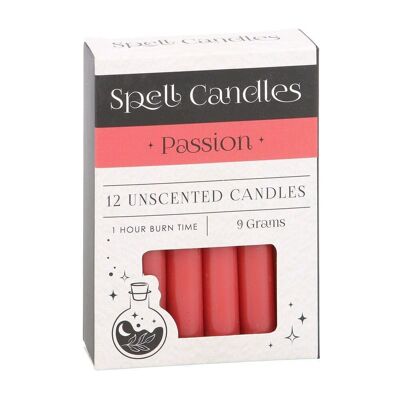Pack de 12 bougies Passion Spell