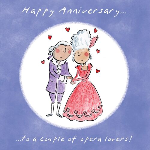 Opera lovers anniversary card
