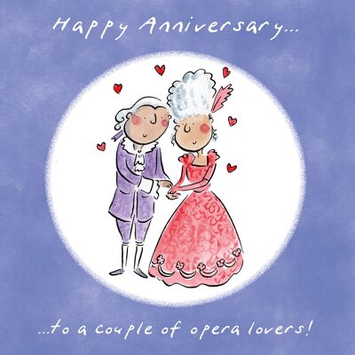 Opera lovers anniversary card