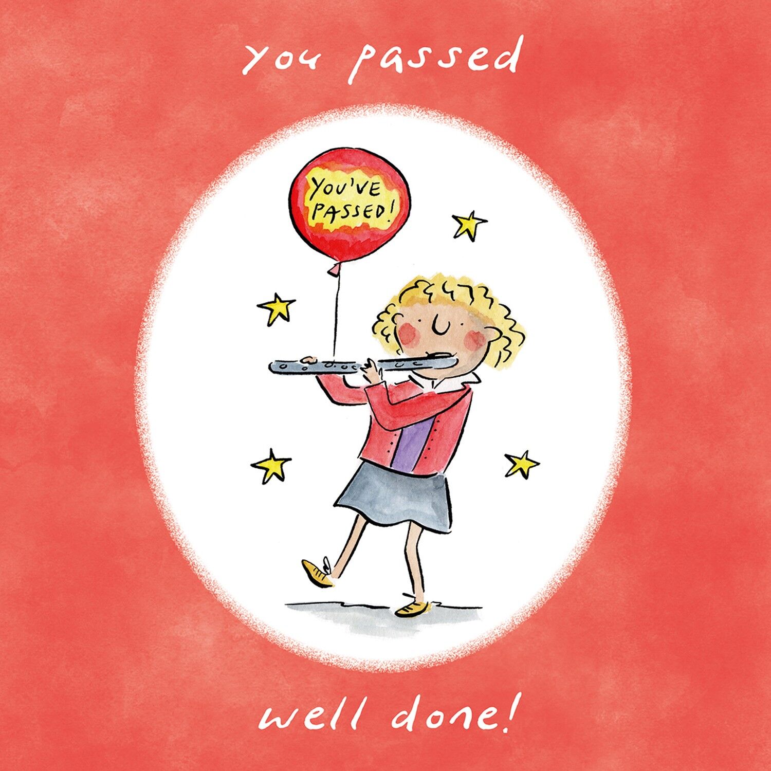 Biglietto di congratulazioni per l'esame di flauto