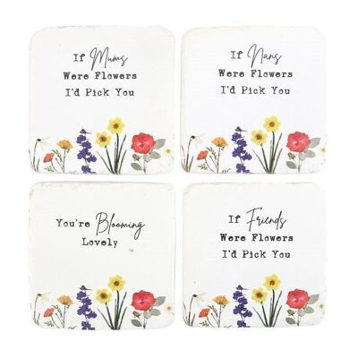 Set of 24 Wildflower Coasters