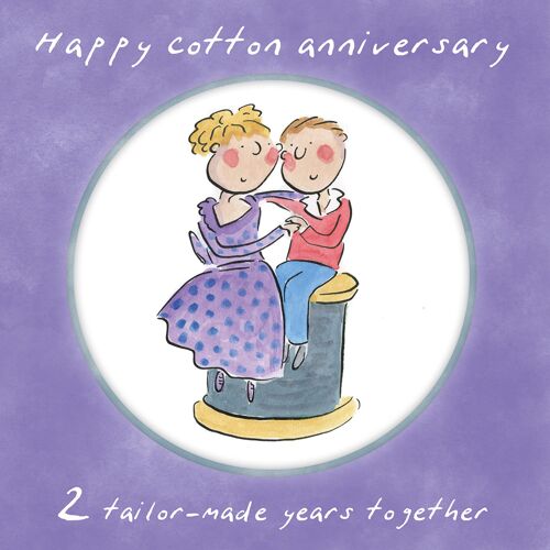 2nd anniversary (cotton) card
