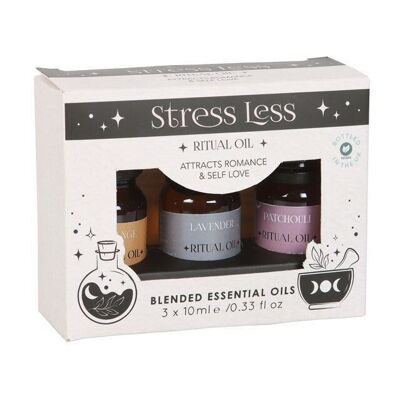 Set mit 3 Stress Less Ritual-Mischungen aus ätherischen Ölen