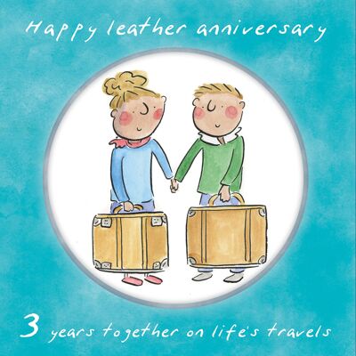 3rd anniversary (leather) card