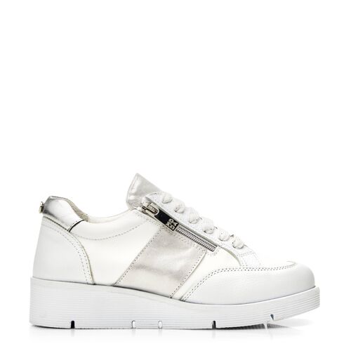 Women's Ambienne White Leather Trainers
