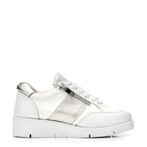 Baskets Femme Ambienne En Cuir Blanc