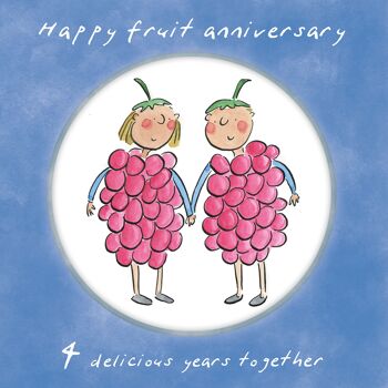 Carte 4e anniversaire (fruits)