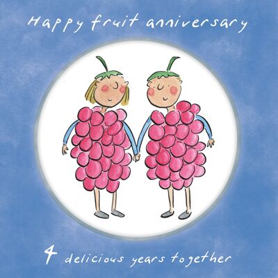 4th anniversary (fruit) card