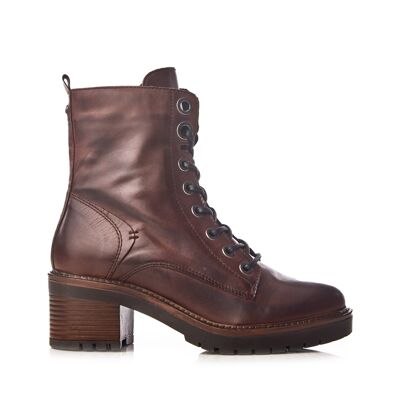 Bottines Bellzie en cuir marron foncé pour femmes